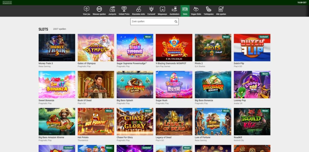 unibet.nl casino spellen pagina