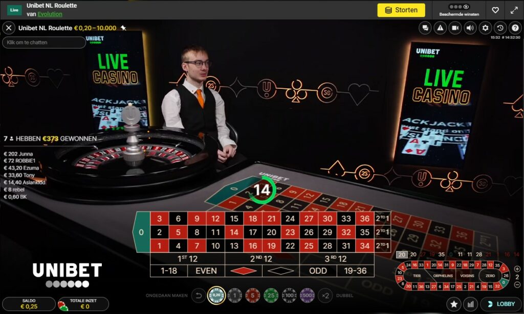 unibet.nl live roulette 